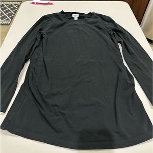J. Crew LS Maternity Top Size Black Small  34” Bust Side gathers.Good Condition